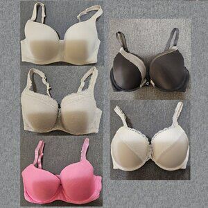 Five 34D bras!